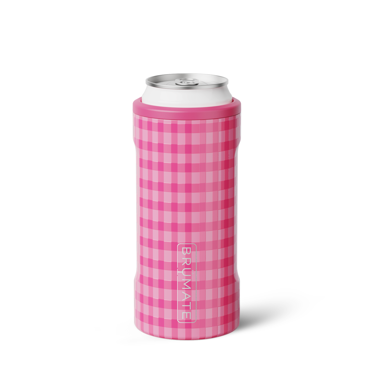 Hopsulator Slim | Pink Gingham | 12oz Slim Cans